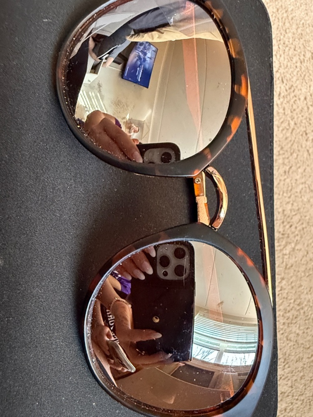 Macy's Tortoiseshell Round Women's Sunglasses - Brown Lenses
